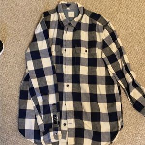 Gap, men’s button down, cotton, navy and white